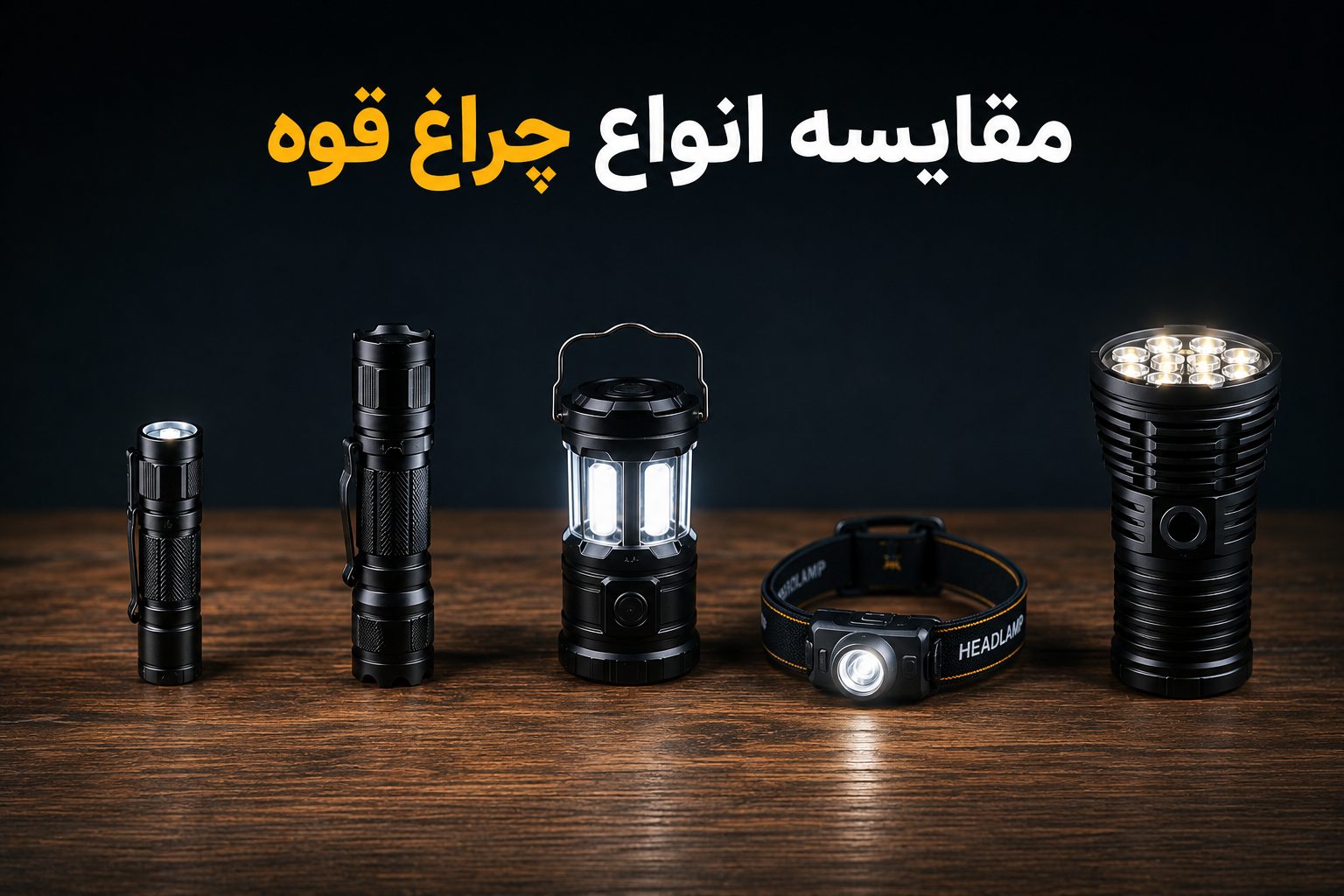 راهنمای جامع مقایسه انواع چراغ قوه‌ها: انتخابی هوشمندانه برای نیازهای متنوع
