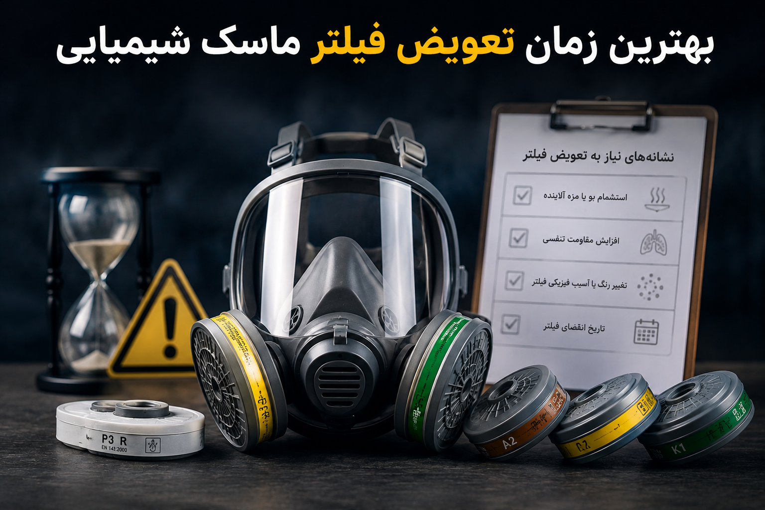مورد بهترین زمان تعویض فیلتر ماسک شیمیایی آشنا کند.